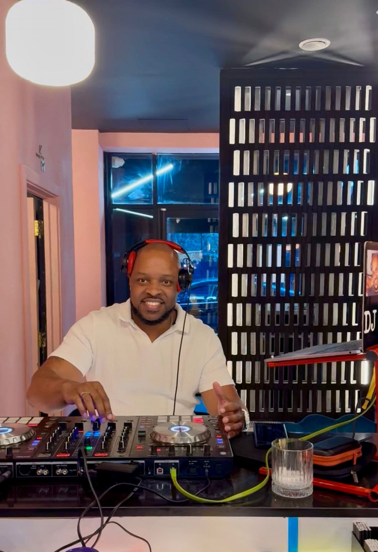 DJ performing at Kaze Lounge brunch