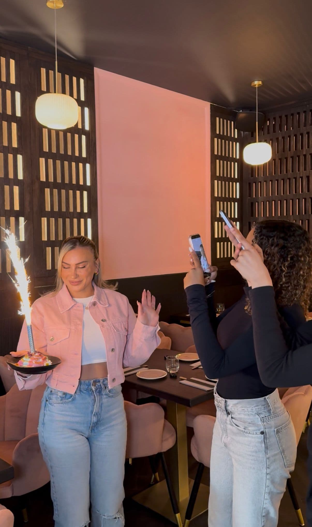 Brunch celebration moment at Kaze Lounge